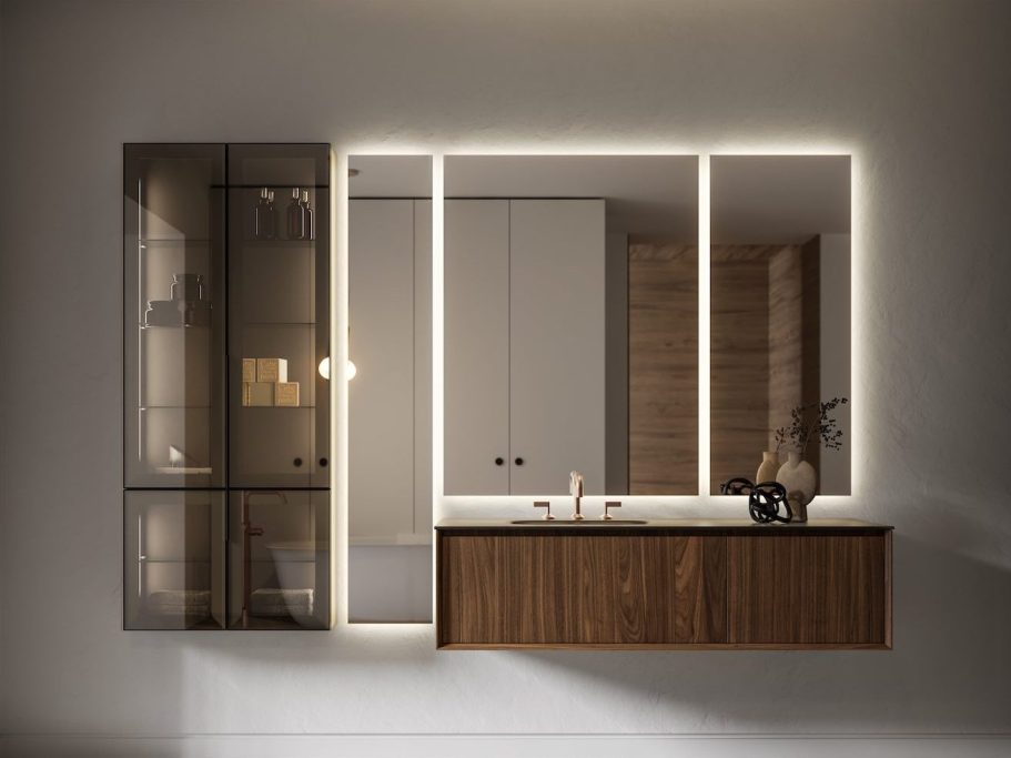 Spiegel mit beleuchtung